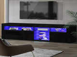 Artiss Entertainment Unit TV Cabinet LED 180cm Black Bobi FURNI-O-LED-TV180-BK-AB