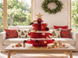 Jingle Jollys Paper Christmas Tree 47CM w/ Star Topper Xmas Decoration Tabletop Red DIY Ornament Set PAPER-TABLE-TR-38-RD