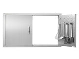 BBQ Access Door, 787x609 mm Double Outdoor Kitchen Door, Stainless Steel Flush Mount Door, Double V952-SMMBSCJMYS31IPP30V0