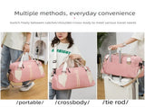 Large Travel Duffle Bag Gym Sports Weekender with Shoe Compartment Wet Pocket Lightweight Carry On V888-ELOSUNG44156