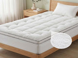 Giselle Bedding King Single Mattress Topper 5cm Coral Fleece TOPPER-FLEECE-5-KS