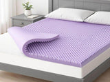 Giselle 5cm Memory Foam Mattress Topper Lavender Infused Egg Crate Pad Mat Double MATTRESS-TOP-EC-5LA-D