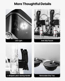 VEVOR Commercial Frozen Drink Maker, 15Lx3 Triple Tank Slushy Machine, 180 Cups Stainless Steel V952-CGXXRJX315LS56A98V3