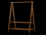 Portable Clothes Rack Coat Garment Stand Bamboo Rail Hanger Airer Closet V63-838131