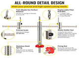 Adjustable Hole Saw Cutter Kit, 1-5/8" to 11-13 /16" , Recessed Hole Saw with PC Dust V952-FJKK1581113166YC0V0