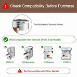 51mm Bottomless Portafilter with Screen, 3 Ears Stainless Steel Professional Espresso Portafilter V1366-AZ2-W-14649