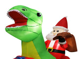Santaco Christmas Inflatables Outdoor Santa Claus Riding Dinosaur Lights Dcor INFL1046