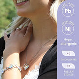 Infinity Love Heart Necklace, Birthstone Necklace for Women, Jewelry for Women with Healing V1164-325779