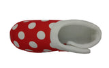 ARCHLINE Orthotic Slippers CLOSED Back Scuffs Moccasins Pain Relief - Red Polka Dots - EUR 35 V563-AS501-35