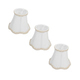 3Pcs Fabric Lamp Shade E14 Clip On Wall Lamp Candle Chandelier Lampshade Interior Decoration White V1294-YM0901-3119210187411