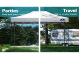 Instahut Gazebo Pop Up 3x4.5m w/Base Podx4 Marquee Folding Outdoor Wedding Camping Tent Shade Canopy GAZEBO-T-3X45-F-WH-BASE