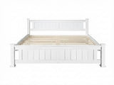Artiss Bed Frame Double Size Wooden White RIO WBED-D-004D-137-AB