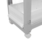 Storage Trolley Sliding Drawers Rolling Utility Cart with Universal Wheel for Kitchen Bathroom V1294-YM0901-3117240251211
