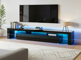 Artiss Entertainment Unit TV Cabinet LED 189cm Black Elo FURNI-L-TV189-BK-AB
