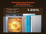 Electric Hot Box Food Warmer, 5-Tier Commercial Warming Cabinet with Water Tray, Single-Door and V952-XXSPBWJ5CDKB3Q9TF001V3