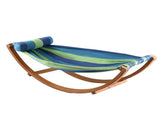 Gardeon Hammock Bed Outdoor Camping Kids Timber Hammock Rocking HM-TIM-ARC-KIDS-BLUE