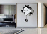 Nordic Style Wrought Iron Wall mounted Clock Hanging Wall Clock Living Room Bar V1294-YM0901-JY34064