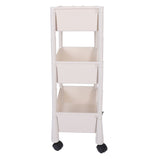 Mobile Utility Cart On Wheels Compact Movable Storage Book Shelves Trolley Rack Cart Organizer 3 V1294-YM0901-3117240283012