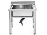 Handmade Sink Non-magnetic Stainless Steel Kitchen Sink Hand Made 1 Compartment 44.4 x 41.9 x 25.4 V952-60X60X80DCBXGSC01V0
