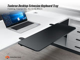 Tooleroo Folding Tray Desk Extender - Clamp-On Table Extension Shelf Black V238-SUPDZ-41974818668624