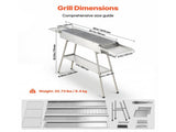 Foldable Charcoal Grill, 0.16 m Portable Charcoal Barbecue Grill with Liftable Charcoal Tray & Side V952-TLCTZDKZTKBXI2GZV001V0