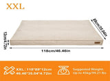 Washable Waterproof Dog Bed Sofa with Removable Cover - Orthopedic Linen Pet Pillow Bed for Small V767-P-XD2236-2XL-BGE