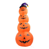 7.9ft Height Halloween Inflatable Pumpkin Build in LEDs Blow Up 4 Pumpkins Decoration with Ghost for V1294-YM0901-3115240041412