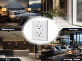 Decorator Receptacle Outlet with Wall Plate, Non-Tamper-Resistant Electrical Outlet, 15 amp Outlet, V1258-DP02-WO-765