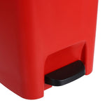 Red Plastic Bin Rectangular Household Waste Disposal Trash Can 1 Piece Kitchen Garbage Container V1366-AZ2-W-19617