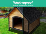 i.Pet Dog Kennel Extra Large Wooden Outdoor House Pet Puppy House XL Crate Cabin Waterproof PET-GT-DH6-L