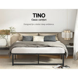Artiss Bed Frame Double Size Metal Bed Frame TINO MBED-C-TINO-D-BK