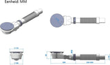 Shower tray siphon - Shower tray drains - Flat shower tray - Extra flat shower tray siphon - Drain V1188-NK-BOL-416