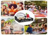 Farmhouse Rustic Wooden Plate Cup Napkin Dispenser Box Paper Organizer Portable Picnic for Cups V1192-AZ-W-22783