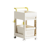 Storage Cart Space Saving Plastic Rolling Storage Organizer with Hooks Handle for Office Bedroom V1294-YM0901-3117240235211
