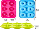 Silicone donut - 3-pack silicone donut - large non-stick tray with 6 cavities - donut V1259-DP01-BO-253