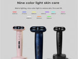 White EMS Eye Massager with Heat and Light Therapy - 360 Rotating Head, Multi-Color LED, Vibration V888-ELOSUNG56281-1