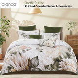 Bianca Giselle White Polyester Printed Floral Coverlet Set Single/Double V442-BCA-COVERLETS-GISELLE-WHITE-DS