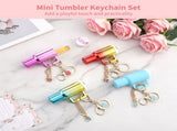 16PCS Mini Tumbler Keychain Set, Chapstick Holder Cup Accessories, Cute Charms Lip Balm Holder V1369-AZ3-W-08781