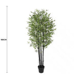 Premium Potted Artificial Black Bamboo Tree UV Resistant 180cm V637-DP119589B