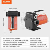 VEVOR Fuel Transfer Pump 12V 5.3 GPM 1/10 HP Diesel Pump with Auto Fuel Nozzle V952-FBBMG37GPM11Y1A3HV9