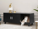 PaWz Enclosed Cat Litter Cabinet Box Black PT1150-BK