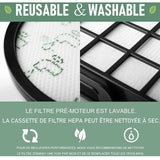2 Pack Replacement Filters Compatible with Rowenta X Trem Power Cyclonic Vacuum Cleaner ZR006001 V1237-ZY-528-306