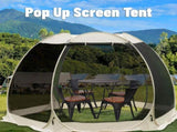 Large 3m Pop Up Screen House Tent, 6-8 Person Mosquito Shelter,,Easy 60-second setup camping V1337-P6-KSBF-U6KS