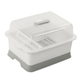 Dish Drainer Minimalist Dustproof Space Saving Dish Drying Bowl with Lid for Home Kitchen L V1294-YM0716-3118220114212