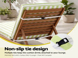 Gardeon Outdoor Chaise Lounge Cushion Lounge Chair Pad Sunbed Mattress Green OLC-LOUNGE-STP-GN