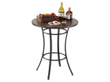 Outdoor Round Bar Table, 60 cm Counter Bar Height Bistro Table, Patio Dining Tables with V952-HXZCLTJBZYX2Z6Y3K001V0
