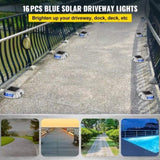 Driveway Lights 16-Pack, Solar Driveway Lights with Switch Button, Solar Deck Lights Waterproof, V952-TYNDD16JTBU000001V0