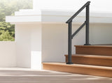 Handrails for Outdoor Steps, 2-3 Step Stair Hand Rail Kit, Transitional Carbon Steel Railings with V952-FGDHGZLSLZFSFYEP9V0