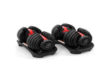 Powertrain 48KG Adjustable Dumbbell Set with FID Weight Bench BF1-24-RD-2-01B