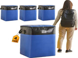 4-Pack 180L Extra-Large Storage Bags, Heavy-Duty, Wear-Resistant, Waterproof Moving Bags - Blue V1265-AU-097-LAN